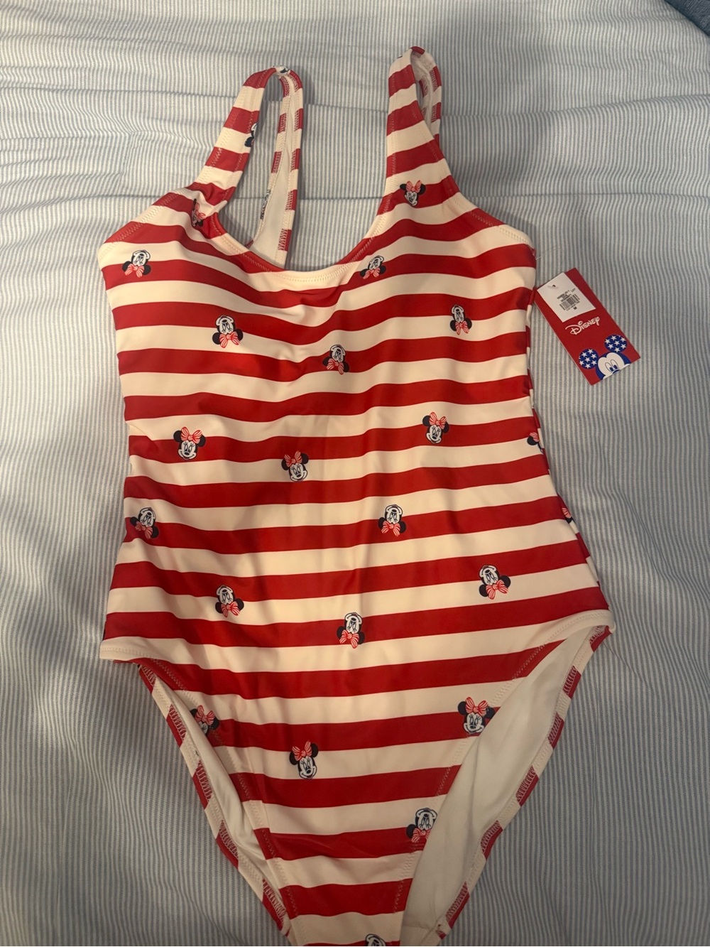 Disney Red and White Striped Minnie Mouse Swimsuit-never worn- NWT